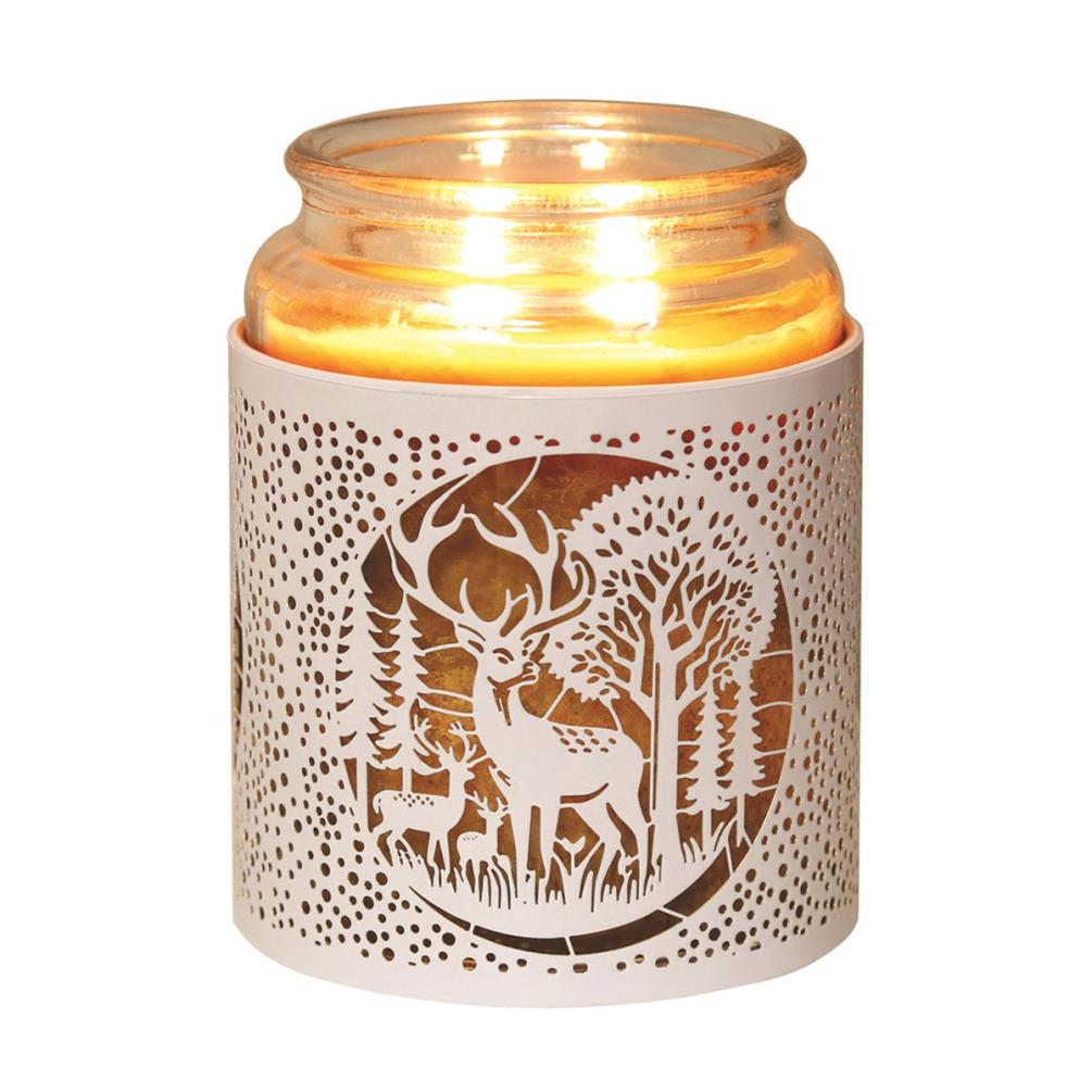 Aroma White & Gold Deer Family Jar Sleeve & Wax Melt Warmer Extra Image 3